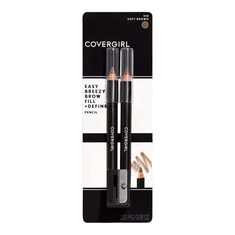 CoverGirl Easy‎ Breezy Brow Fill + Define Twin Eye Pencil 510 Soft Brown